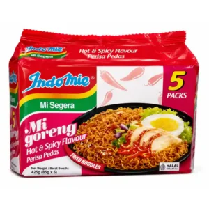 Indomie Mi Goreng Hot and Spicy, 5 Pack