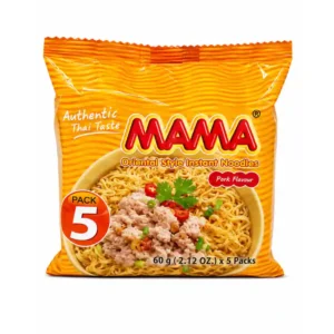 Mama Pork Flavour Noodles, 5 Pack