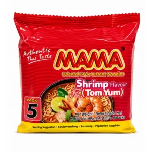 Mama Shrimp Tom Yum Noodles, 5 Pack