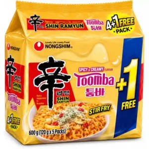 Nongshim Shin Ramyun Toomba Stir Fry, 5 + 1 Pack